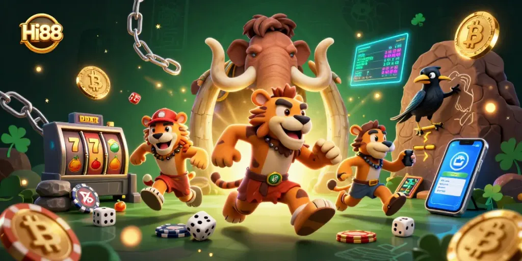 Win big at Hi88 with a prehistoric casino experience featuring unique characters.