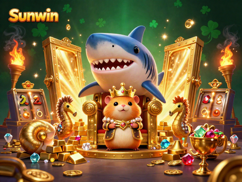Experience the thrilling world of Sunwin with dynamic slot games and a royal hamster king