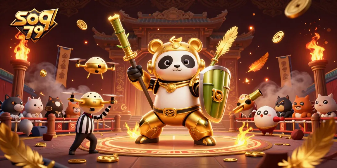 Experience exciting gambling action with so 79 in a dynamic arena featuring vibrant characters and elements.