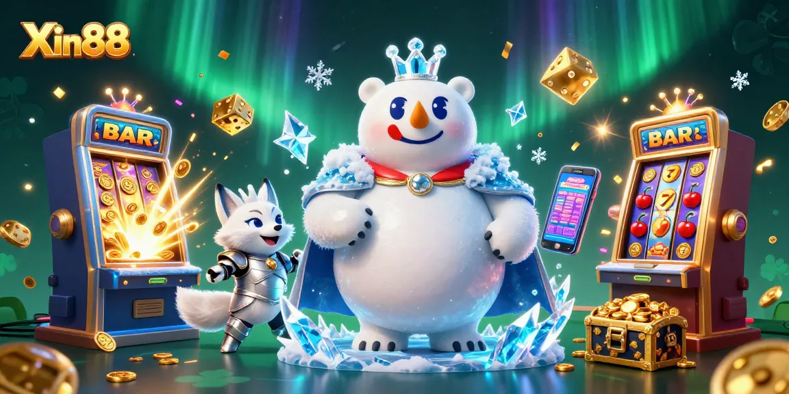 Experience the excitement of Xin88 with a thrilling 3D casino scene featuring captivating characters and gaming elements.
