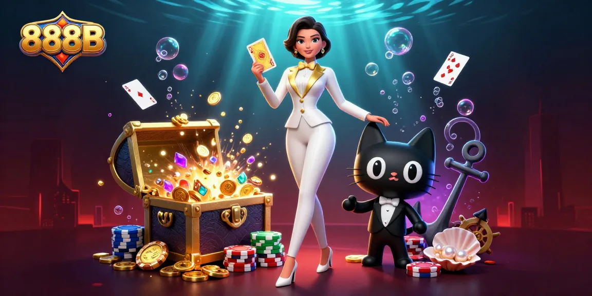 Engage in vibrant gameplay at 888B with a glamorous casino scene full of action and excitement.