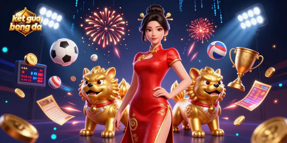 Experience thrilling ket qua bong da moments with our interactive sports betting 3D illustration featuring dynamic sports elements.