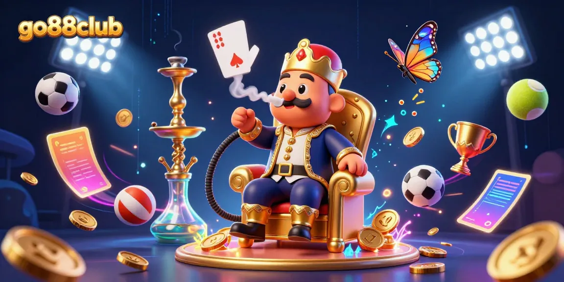 Experience the thrill of go88club as a 3D sultan caterpillar presides over a dynamic gaming spectacle.