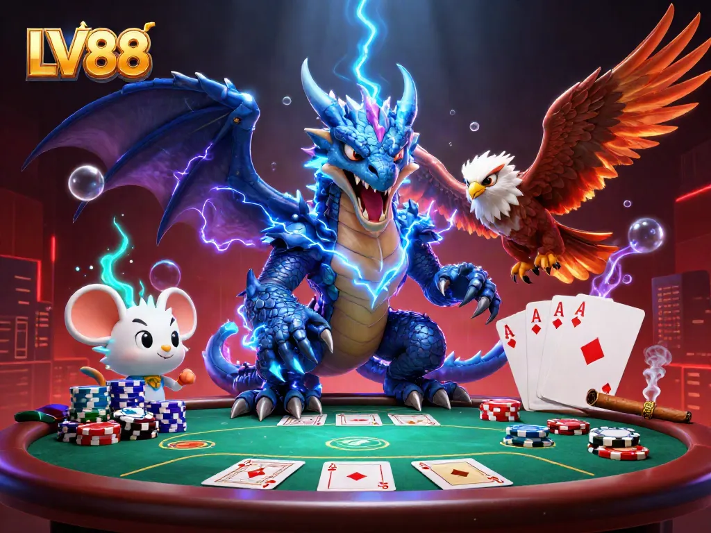 Experience LV88's thrilling poker scene with dynamic characters and rich game elements.