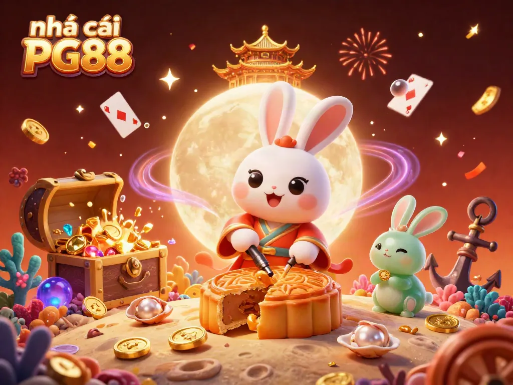 Engage with the excitement of nhà cái PG88 through vibrant moon rabbit visuals and dynamic gaming symbols.