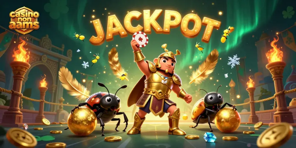Gioca e vinci con i migliori casino non AAMS, divertente illustrazione 3D di successo con simboli di gioco.