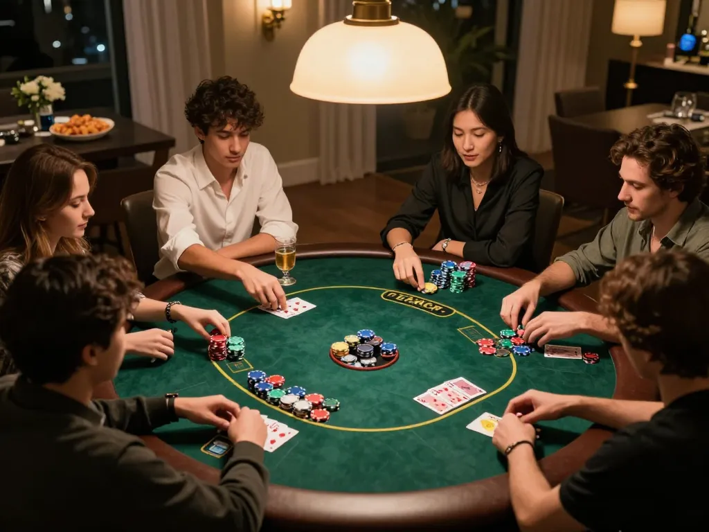 MPOID Alternative enhances friendly poker night gameplay with friends at home.