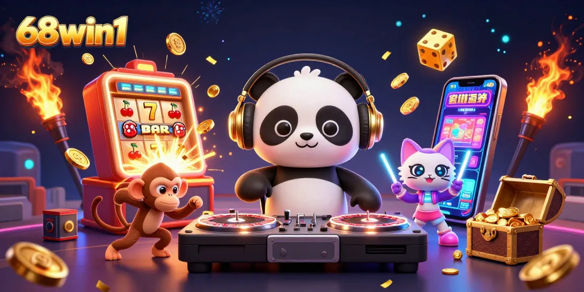 Experience exhilarating gameplay at 68win1 with vibrant characters, dynamic casino elements, and jackpot excitement!