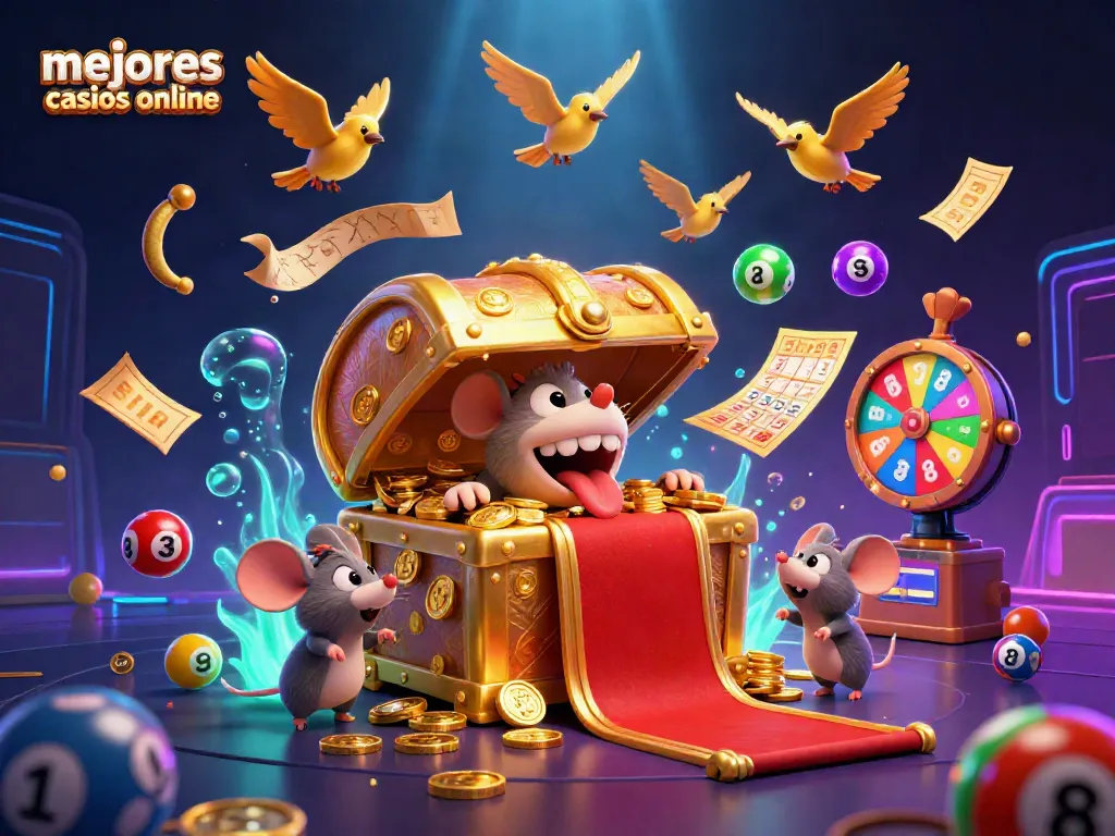 Descubre los mejores casinos online mientras juegas y ganas con emoción en esta ilustración vibrante.