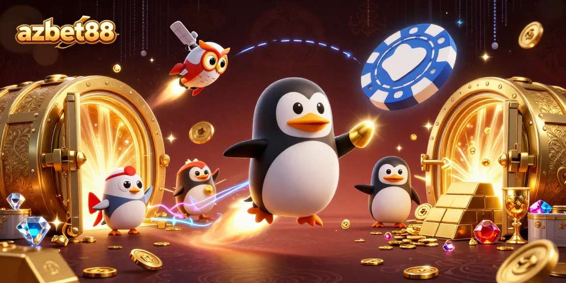Engage in thrilling games at azbet88 with vibrant 3D casino characters and golden treasures!