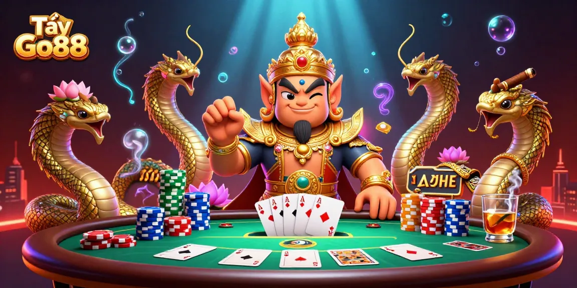 Tải Go88 to enjoy intense poker moments with vibrant Naga guardians and a dynamic casino atmosphere.