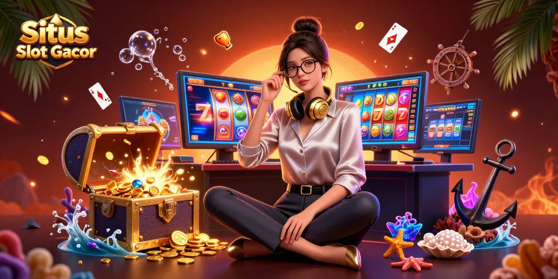 Engage with Situs Slot Gacor, where slot reels spin amidst a vibrant casino atmosphere.