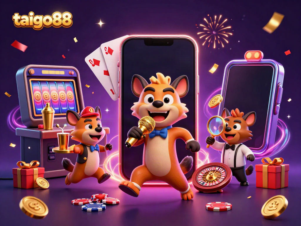 Hyenas create a lively atmosphere at taigo88's comedy casino club, mixing games and laughter!