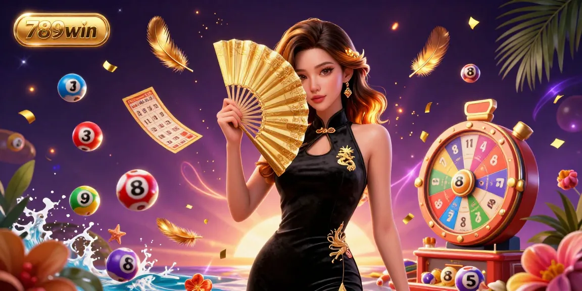 Engage in thrilling gaming at 789win, featuring vibrant lottery elements and a captivating host.