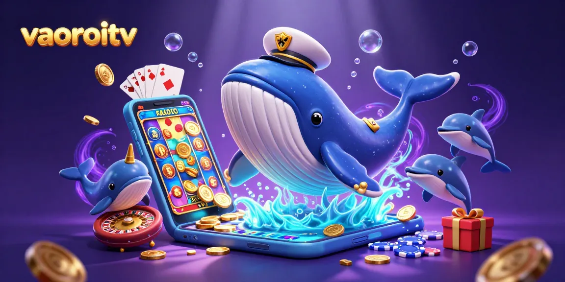 Engage with vaoroitv's exciting online casino experience, starring a whimsical whale and vibrant gaming elements.