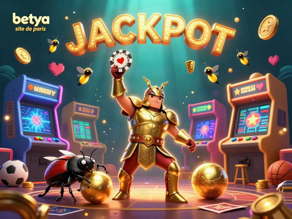 Bet on your luck with betya site de paris in this vibrant 3D jackpot scene.
