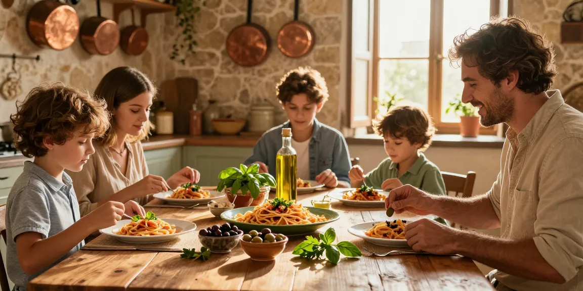 Authentic Italian food preparation in a charming kitchen with fresh ingredients.