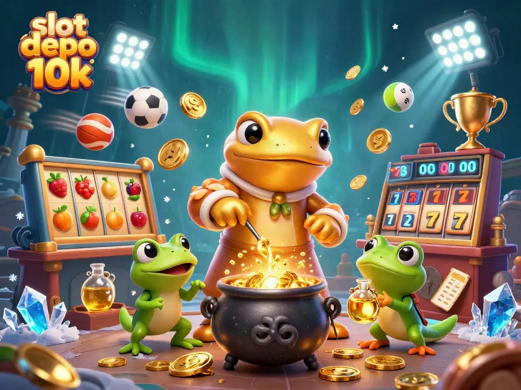 Spin the reels of slot depo 10k as gold coins and jackpots shimmer amidst vibrant gameplay.