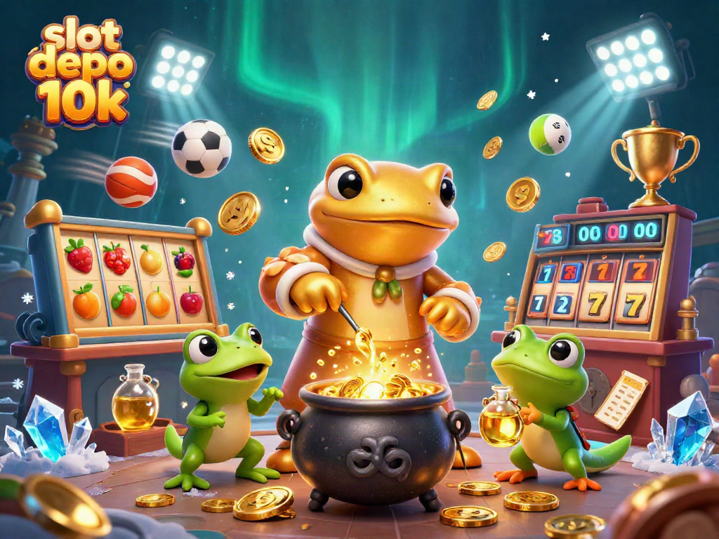 Spin the reels of slot depo 10k as gold coins and jackpots shimmer amidst vibrant gameplay.