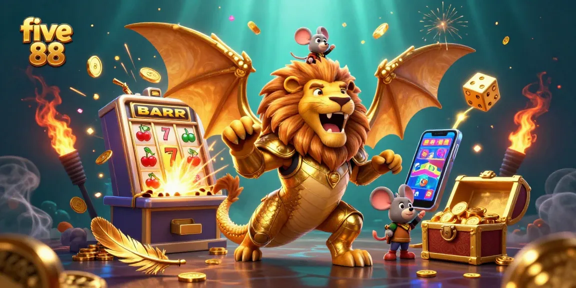 Engage in thrilling gaming with five 88's joyful chimera and golden slots bursting with colorful action.