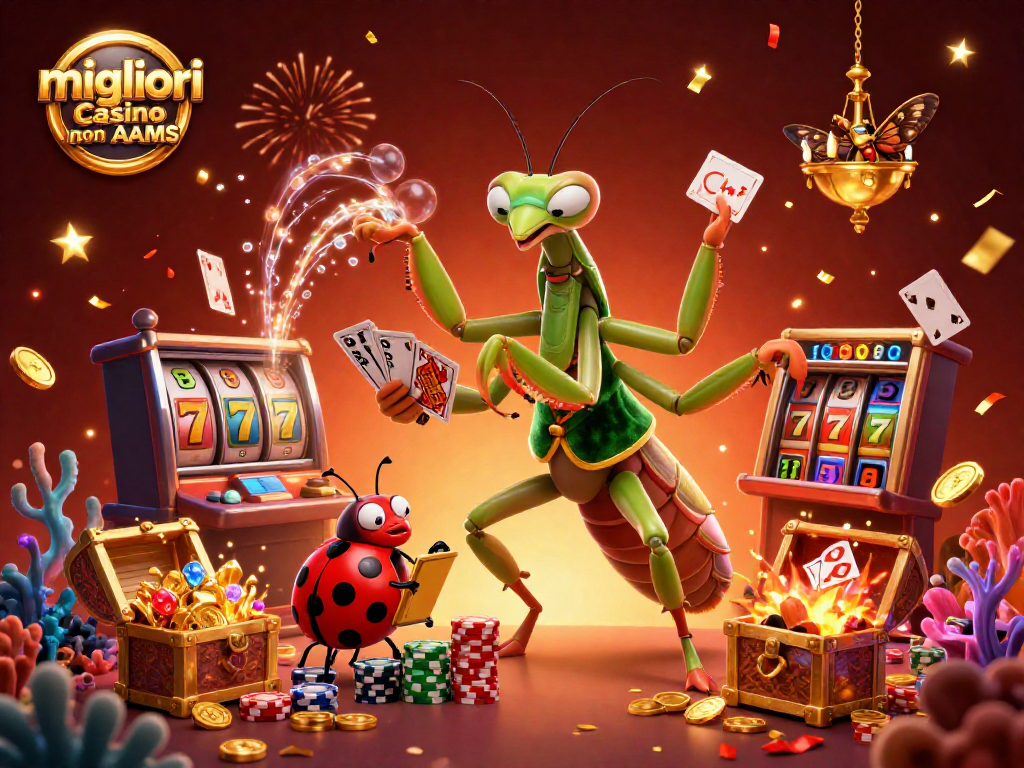 Gioca ai migliori casino non AAMS con un camaleonte e una coccinella in un mondo di emozionanti slot.
