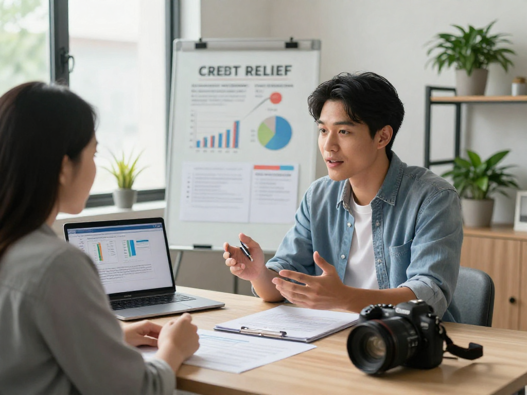 Credit Consolidation Canada financial counseling session in a professional office setting.