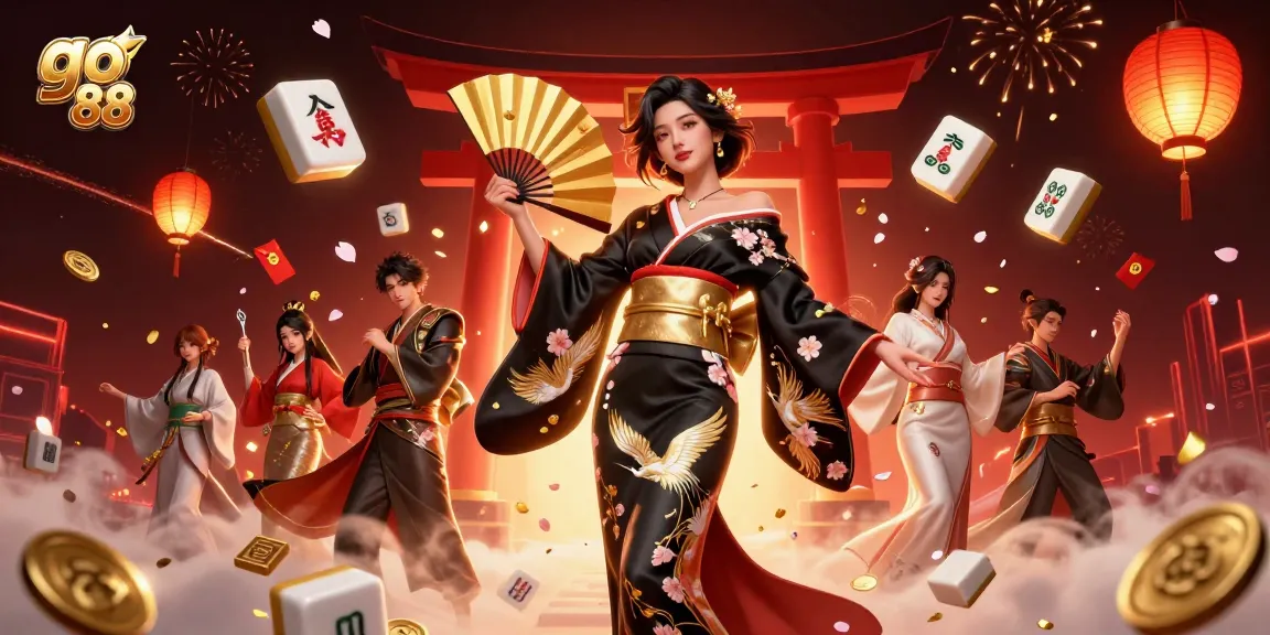 Experience the excitement of go 88 with this vibrant casino illustration showcasing engaging gambling elements.