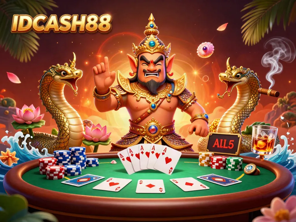 Experience thrilling gameplay at IDCASH88 with engaging poker action and rich casino visuals.
