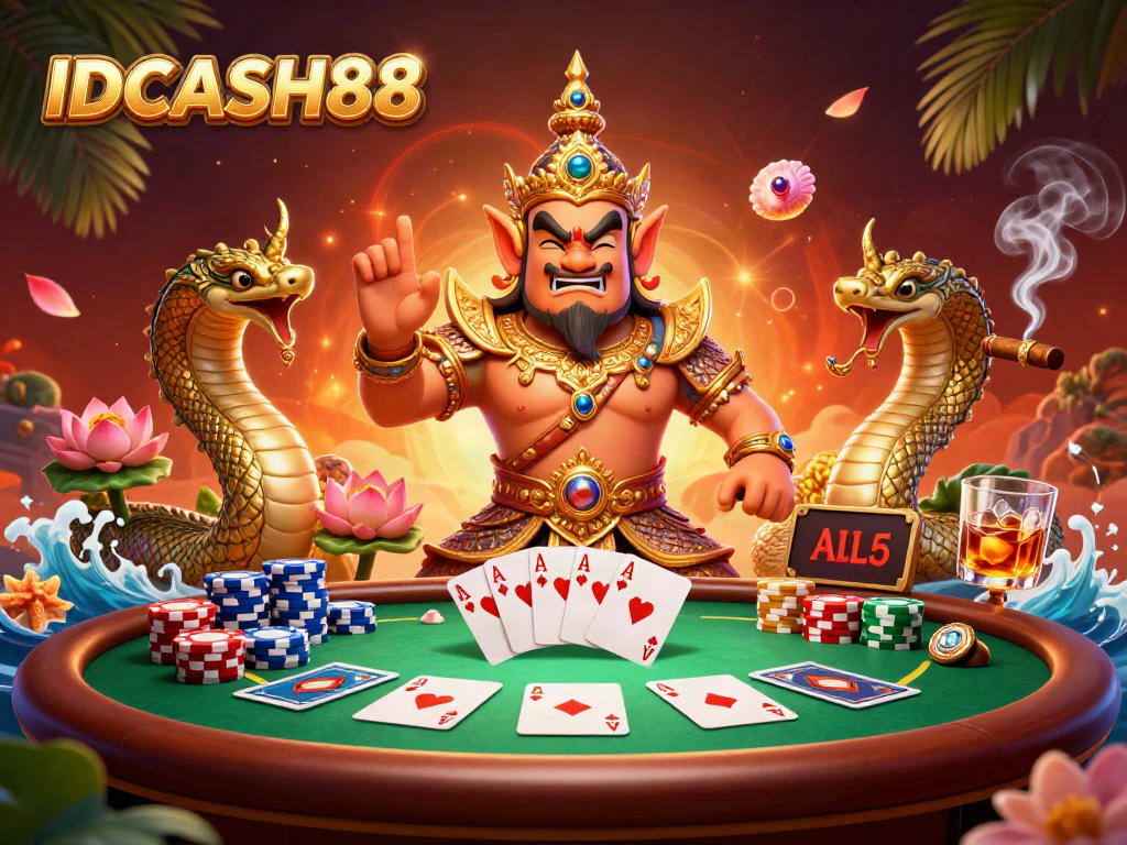 Experience thrilling gameplay at IDCASH88 with engaging poker action and rich casino visuals.