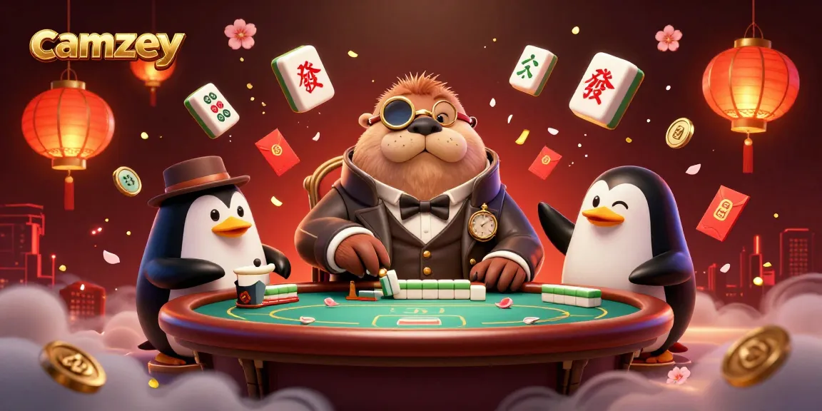 Engage in thrilling camzey sessions with animated characters enjoying poker and vibrant visuals of entertainment.