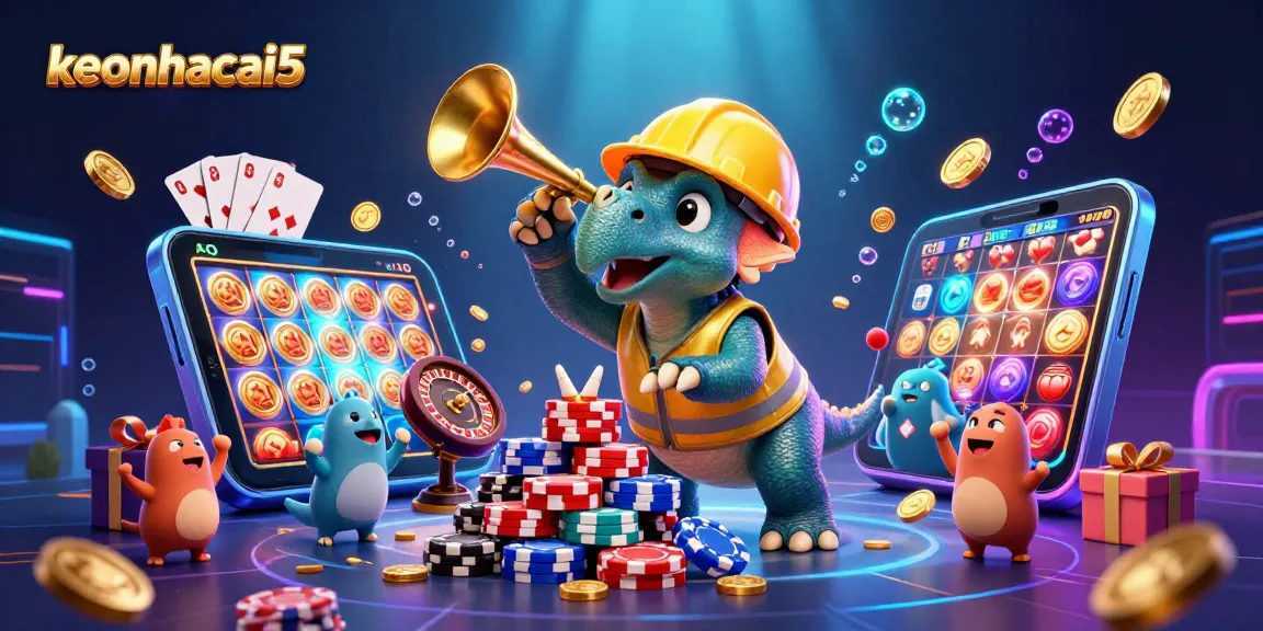 Cheering tiny compys celebrate as the keonhacai5 virtual casino builds excitement.