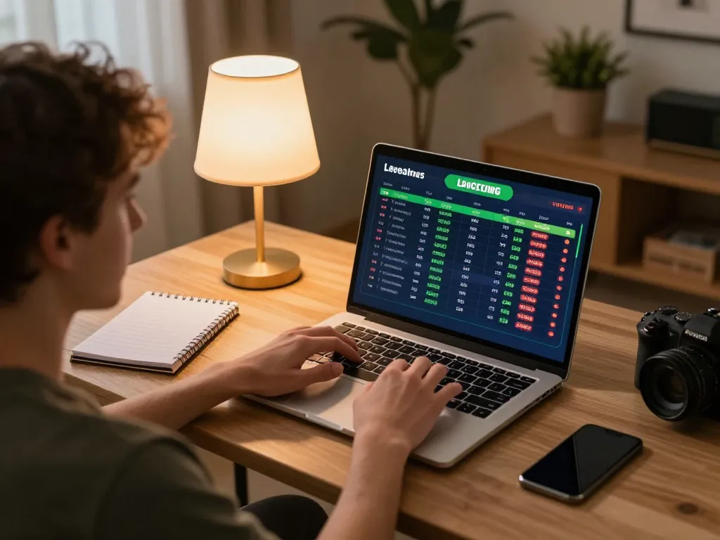 Player engaging with sun win sports betting app on laptop, showcasing live odds and betting excitement