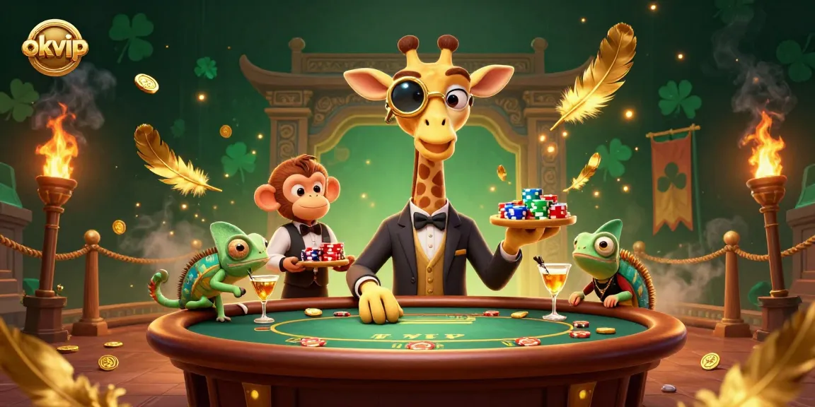 Experience the thrill of online gaming with okvip's vibrant casino atmosphere and engaging characters.