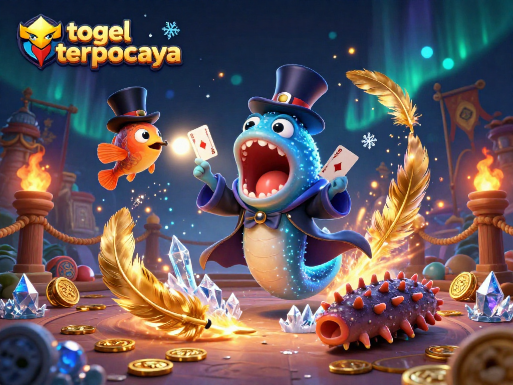 Experience the thrill of togel terpercaya with our deep-sea themed casino illustration showcasing magic and excitement.