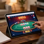 Player actively engaging with poker game on TR88 platform, showcasing strategic gameplay.