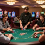 Engaged players at 58win poker tables enjoying a lively game atmosphere.