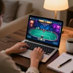 Experience f8bet0 with engaging online casino gameplay in a cozy home setting.