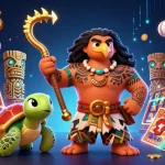 Experience winning at 79king6 with a vibrant casino scene featuring adventurous characters and dynamic gaming elements.