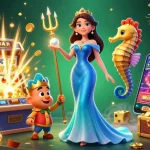 Experience thrilling gaming at uk88 with a vibrant 3D digital illustration showcasing an exciting casino atmosphere.