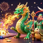 Engage with thrilling gameplay at BL555, featuring vibrant slot games and colorful 3D elements.