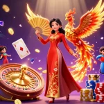 Experience the thrill of 8xbet with vibrant casino elements in a stunning 3D illustration.