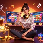 Engage with Situs Slot Gacor, where slot reels spin amidst a vibrant casino atmosphere.