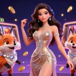 Engage in thrilling gameplay and win big at Hitclub with vibrant casino visuals of slot reels and jewels.