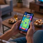 KADAL 778 mobile gaming scene showing interactive gameplay on smartphone with snacks and cozy decor