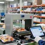 Metal Detector integrated into automated packaging line ensuring quality in food production