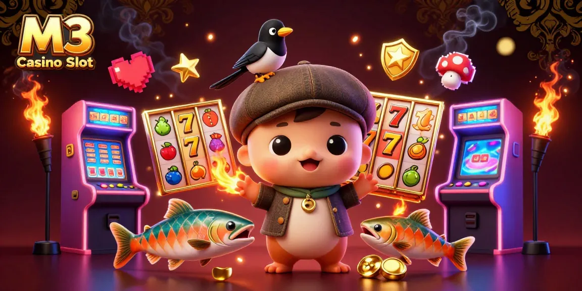 You can win big while playing M3 Casino Slot with exciting slot reels and vibrant gold elements!