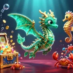 Experience thrilling slots at zbet with a vibrant underwater casino adventure illustration.