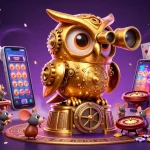 Experience thrilling gameplay with the casino HM88 illustrated in a lively 3D scene featuring iconic gaming elements.