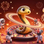 Experience vibrant gambling action with 11bet in a fantastical cosmic casino scene.