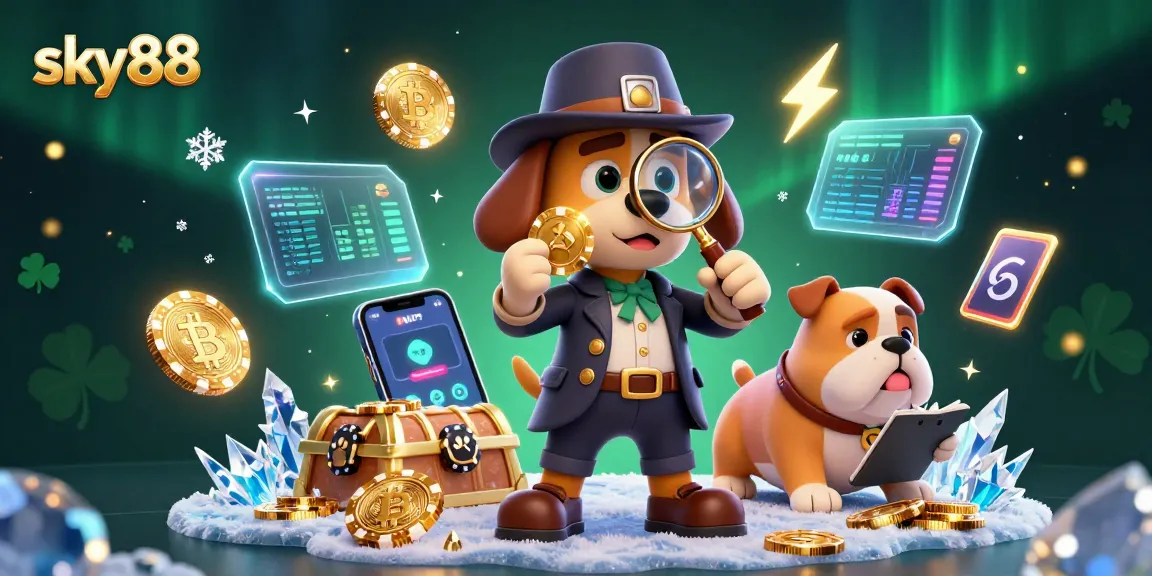 Win big at sky88 with our cartoon detective uncovering poker chip clues
